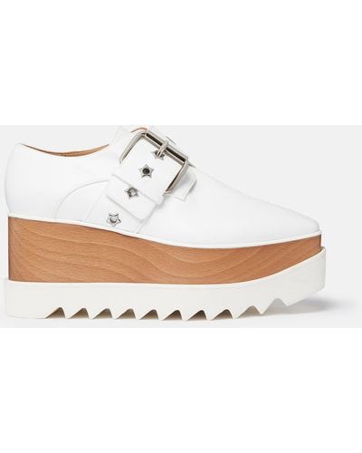 Stella McCartney Elyse Star-studded Buckle Platform Shoes - White