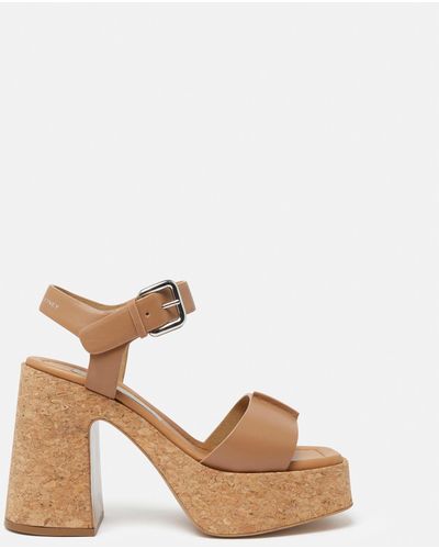 Stella McCartney Skyla Buckled Platform Sandals - Natural