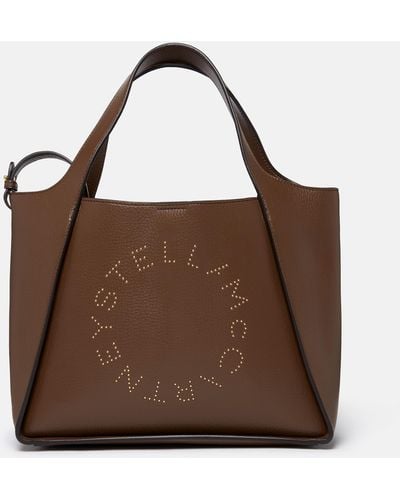 Stella McCartney Logo Top Handle Crossbody Bag - Brown