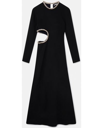 Stella McCartney Crystal Cut-out Evening Gown - Black