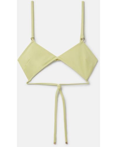 Stella McCartney String Bandeau Bikini Top - Yellow