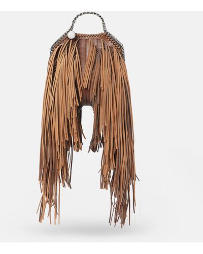 Stella McCartney Limited Edition Alter-suede Fringe Falabella Tiny Tote Bag - Natural
