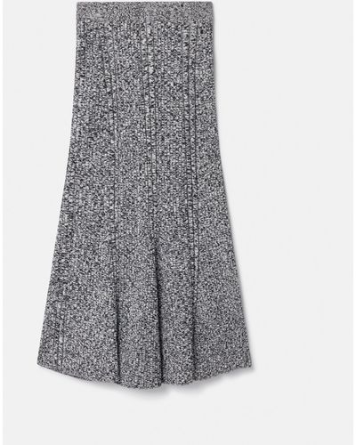 Stella McCartney Mouline Rib Knit Skirt - Grey