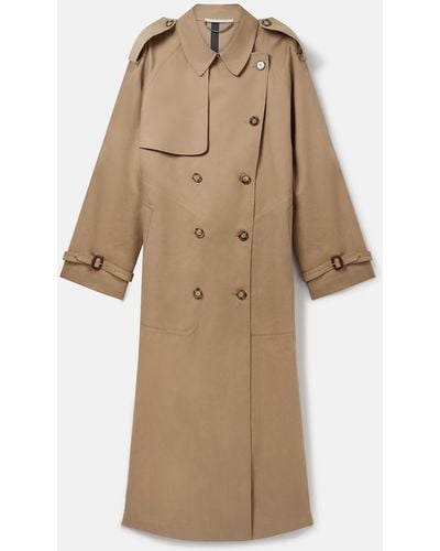 Stella McCartney Belted Cotton Trench Coat - Natural