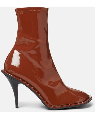 Stella McCartney Ryder Lacquered Ankle Boots - Brown