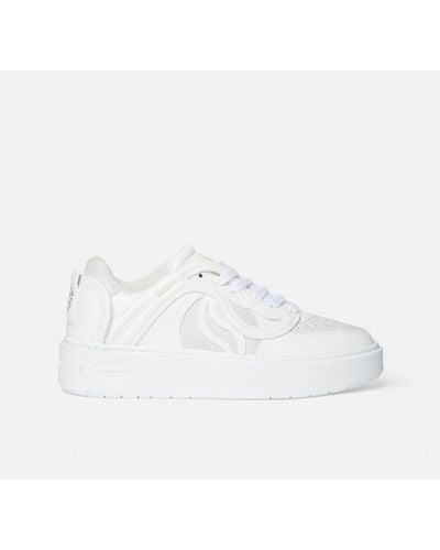 Stella McCartney Lace-up Embossed Logo Trainers - White