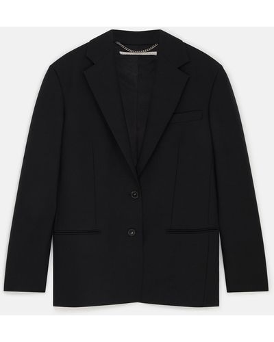Stella McCartney Prince Of Wales Check Oversized Blazer - Black