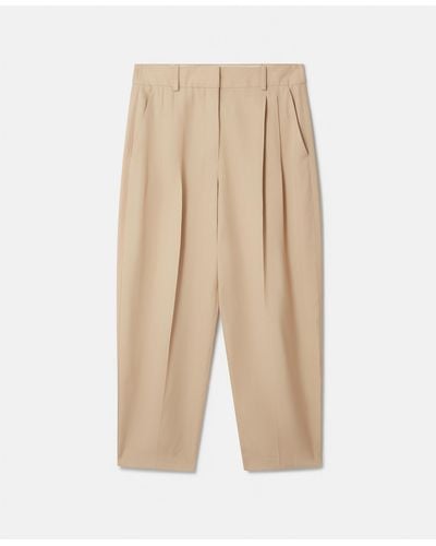 Stella McCartney Tapered Leg Tailored Trousers - Natural