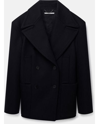 Stella McCartney Double-breasted Wool Coat - Blue