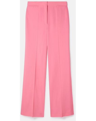 Stella McCartney Wool Flannel Tailored Pants - Pink