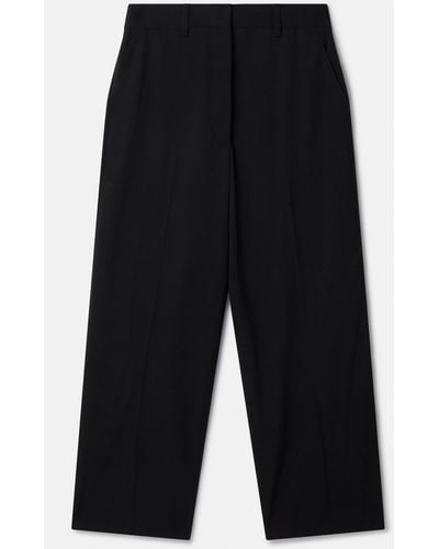 Stella McCartney Wool Cropped Tailored Trousers - Black