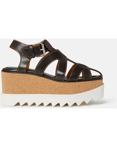 Stella McCartney Elyse Veuve Clicquot Platform Sandals - Brown