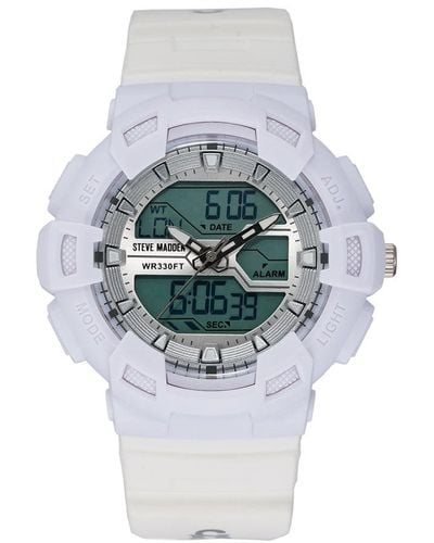 Steve Madden Oversized Sport Watch - White