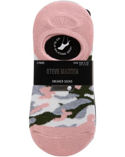 Steve Madden 3pk Women's Sneaker Socks - Multicolour