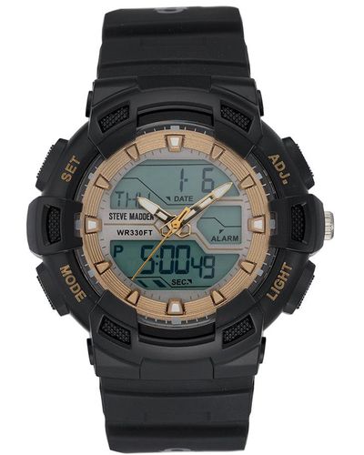 Steve Madden Oversized Sport Watch - Black