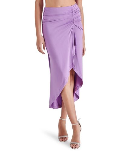 Steve Madden Ambrosia Asymmetric Jersey Skirt - Purple