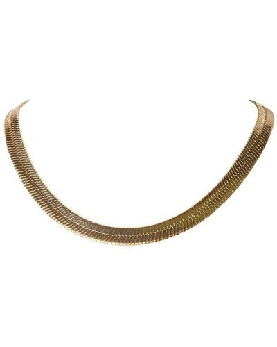 Steve Madden Herringbone Thick Chain Necklace - Metallic