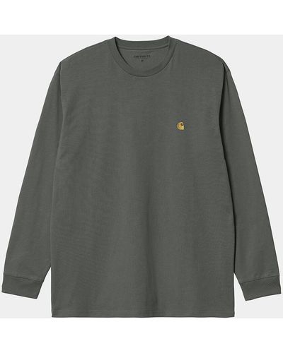 Carhartt Carhartt Wip L/S Chase T-Shirt - Grau