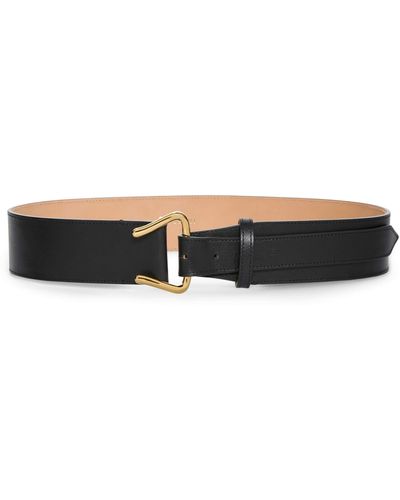 St. John Leather Loop Belt - Black