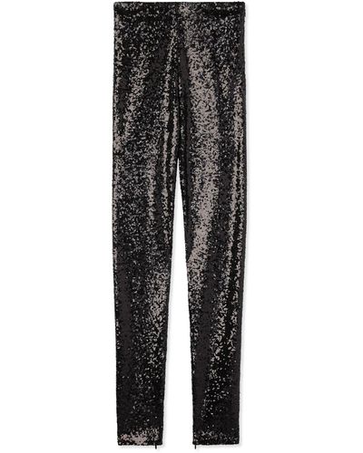 St. John Crushed Sequin Jersey Legging - Black