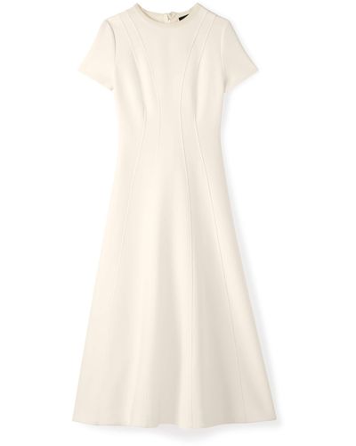 St. John Short Sleeve Dress - White