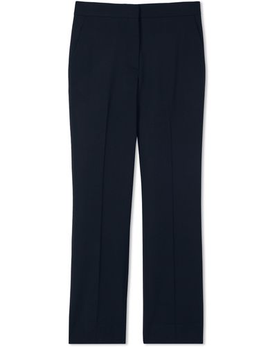 St. John Karla In Stretch Crepe Suiting Pant - Blue