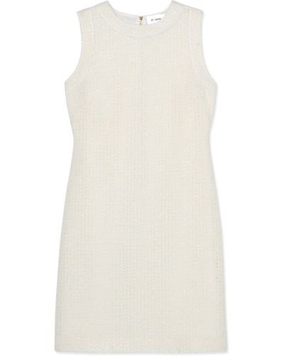 St. John Textured Open Weave Dress - White