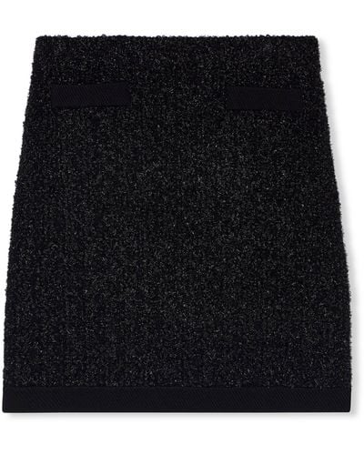 St. John Sparkly Stretch Knit Skirt - Black