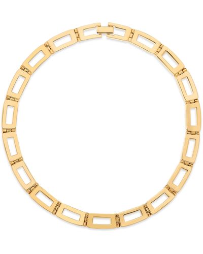 St. John Geo Cut Out Necklace - Metallic