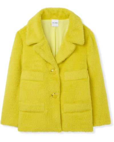 St. John Brushed Suri Alpaca Jacket - Yellow