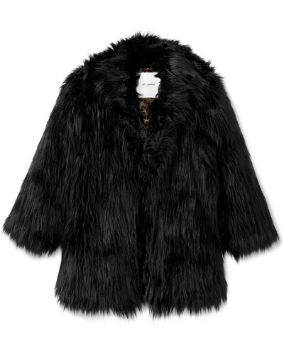 St. John Faux Fur Coat - Black