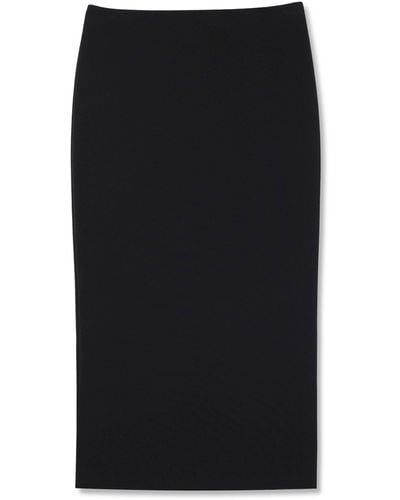 St. John Stretch Crepe Suiting Skirt - Black
