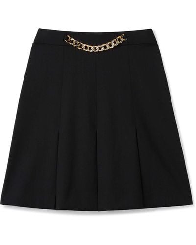 St. John Twill Skirt With Chain - Black