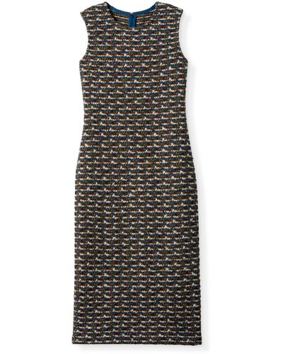 St. John Multi Boucle Tweed Dress - Gray