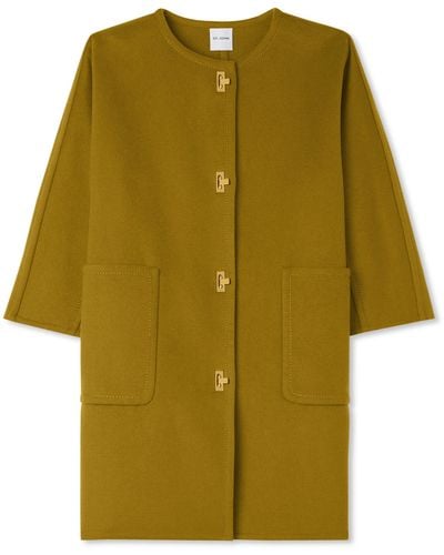 St. John Doubleface Wool And Cashmere Blend Jacket - Green