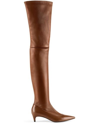 St. John Stretch Leather Over-the-knee Boot - Brown