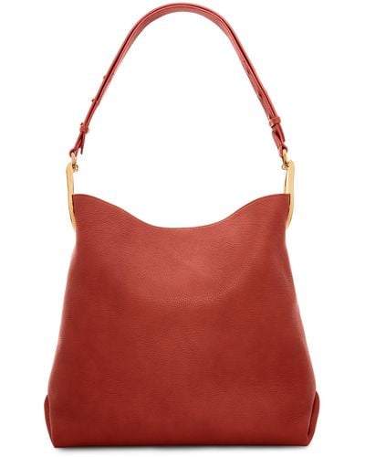 St. John Leather Hobo Bag - Red