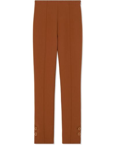 St. John Stretch Crepe Suiting Pant - Brown