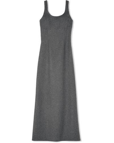 St. John Double-face Wool And Cashmere Dress - Gray