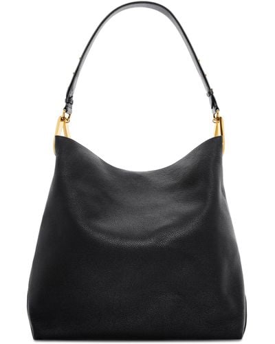 St. John Extra Large Leather Hobo Bag - Black