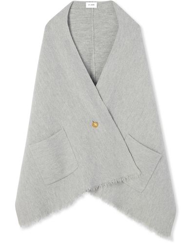 St. John Brushed Wool And Mohair Wrap - Gray
