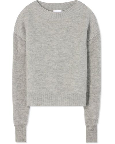 St. John Brushed Wool And Mohair Sweater - Gray