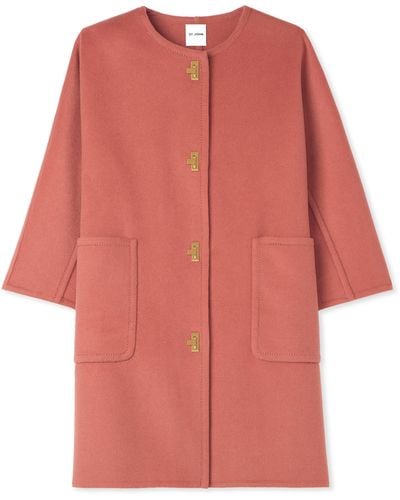 St. John Doubleface Wool And Cashmere Blend Jacket - Pink