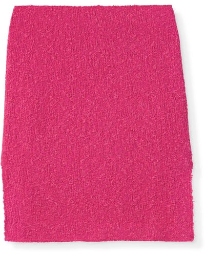 St. John Boucle Knit Skirt - Pink