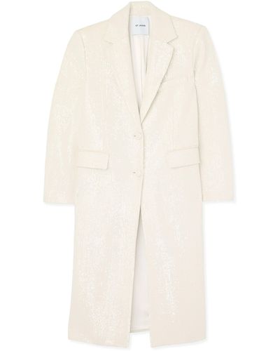 St. John Mesh Sequin Jacket - White
