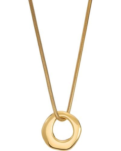 St. John Christina Caruso Circle Pendant Necklace - Metallic