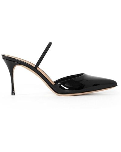 St. John Patent Leather Slide Heel - Black