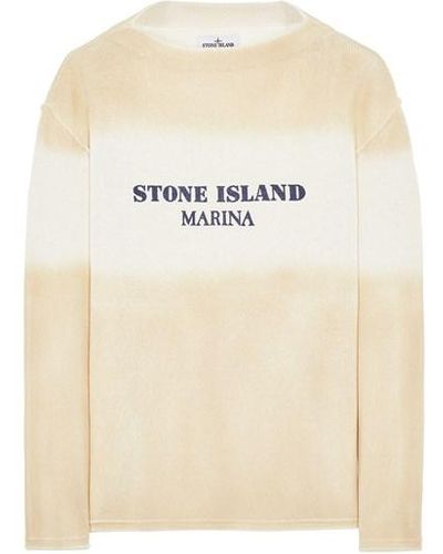Stone Island Sweater baumwolle - Natur