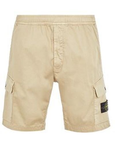 Stone Island Bermuda Shorts Cotton, Elastane - Natural