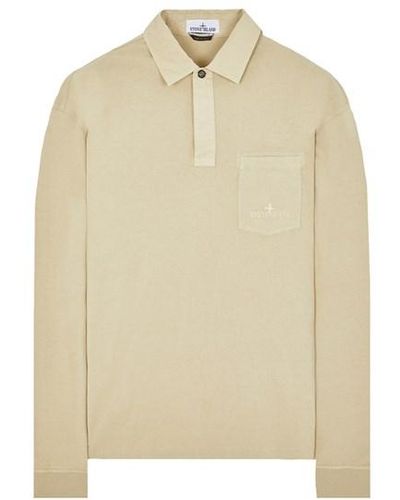 Stone Island Polo Shirt Cotton - Natural